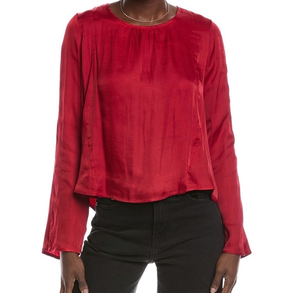 Free People Arabella Red Blouse Women's Top Sz M NWT - Picture 1 of 1